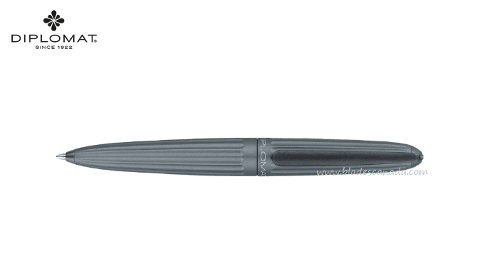 Diplomat Aero Ballpoint Pen, Aluminum Grey, 40314040