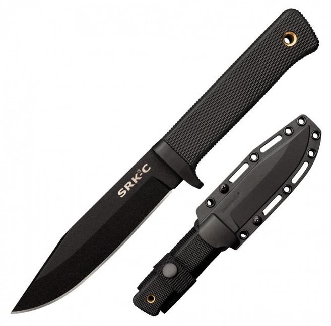 Cold Steel SRK Compact Fixed Blade Knife, SK5 Steel, Secure-Ex Sheath, CS-49LCKD