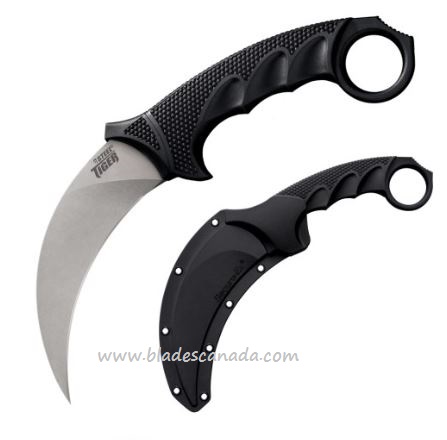 Cold Steel Tiger Karambit Fixed Blade Knife, AUS 8A, Secure-Ex Sheath, CS-49KST