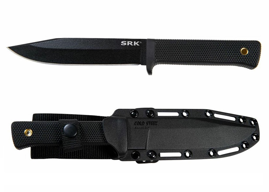 Cold Steel SRK Fixed Blade Knife, SK5 Steel, Secure-Ex Sheath, CS-49LCK