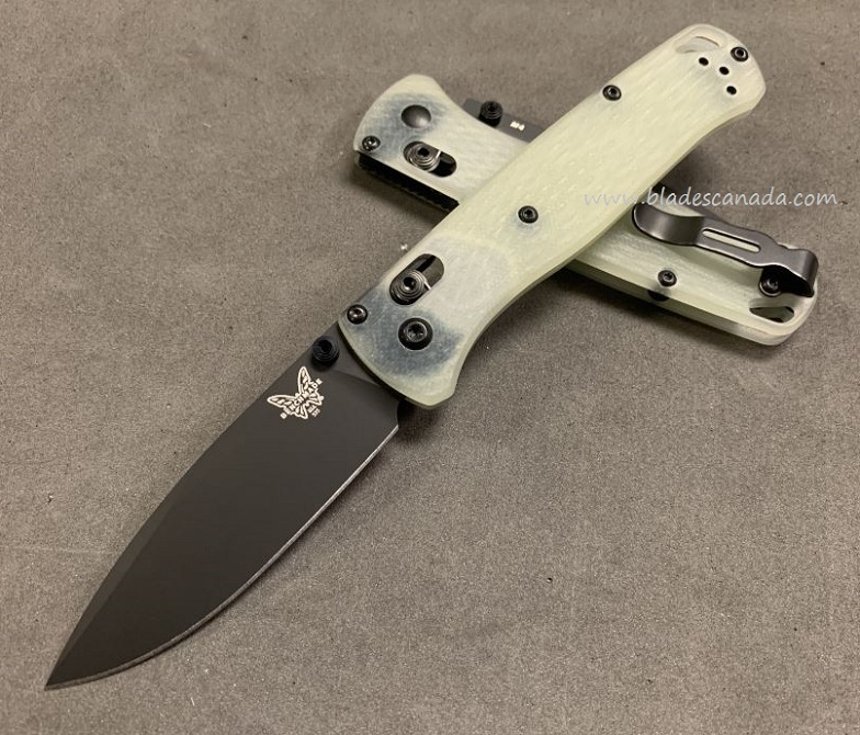 Benchmade Bugout Folding Knife, M4 Steel, Jade G10, Black Thumbstud & Standoffs, 535CU142