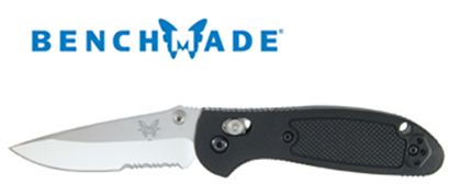Benchmade Mini Griptilian Folding Knife, CPM S30V ComboEdge, Black Handle, 556S-S30V - Click Image to Close