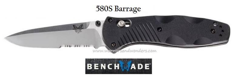 Benchmade Barrage Folding Knife, Assisted Opening, 154CM, Valox Black, 580S