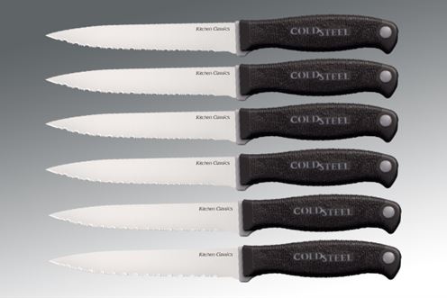 Cold Steel Six Piece Steak Knife Gen 2, 4116 Steel, 59KSS6Z - Click Image to Close