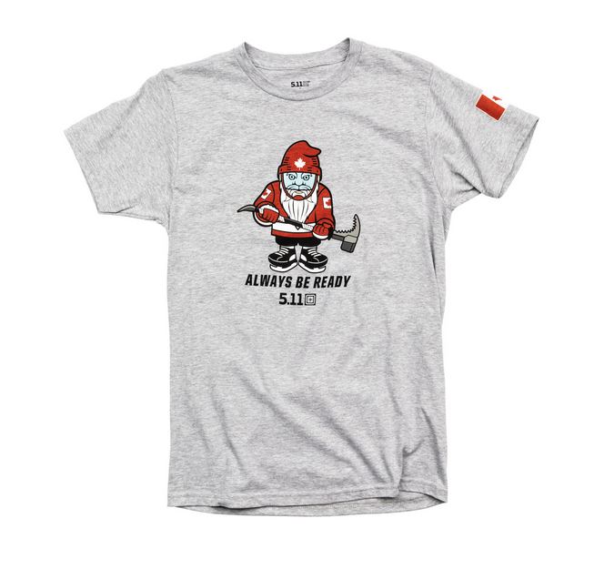5.11 Hockey Breacher Gnome T-Shirt - Heather Grey [Clearance Size Large]
