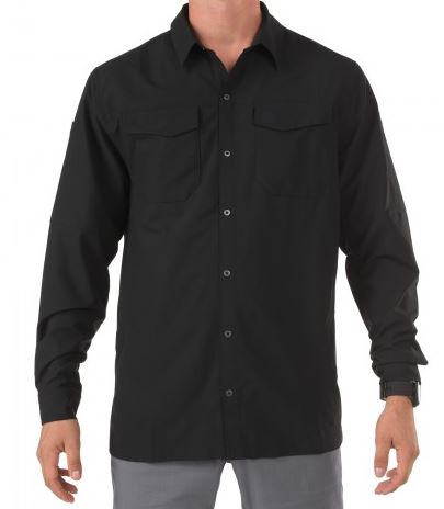 5.11 Freedom Flex Woven Shirt L/S - Black [Clearance Size XL]