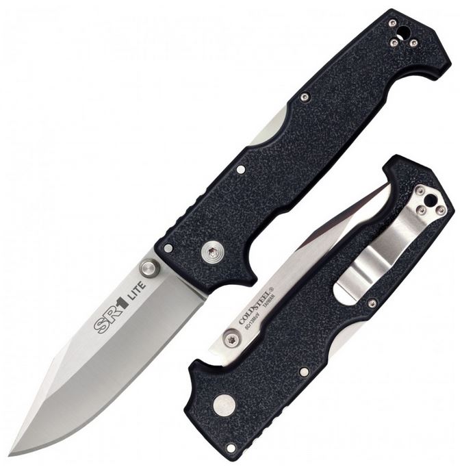 Cold Steel SR1 Lite Folding Knife, Black Handle, 62K1