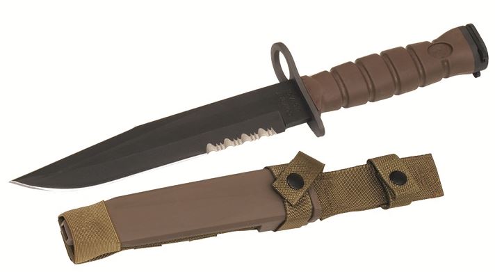OKC 3S Marine Bayonet Fixed Blade Knife, MOLLE Sheath, 6504