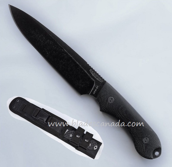 Bradford Guardian 6 Sabre Knife, CPM-3V Nimbus, 3D Black Micarta, 6S-101N-3V
