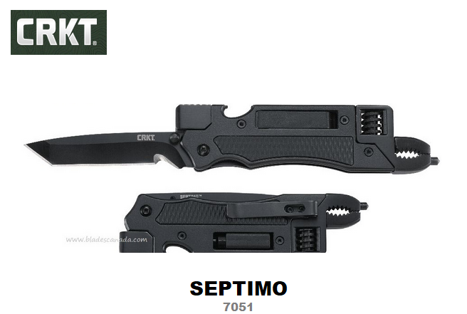 CRKT Septimo Multi-Tool, Aluminum/GFN Black, CRKT7051