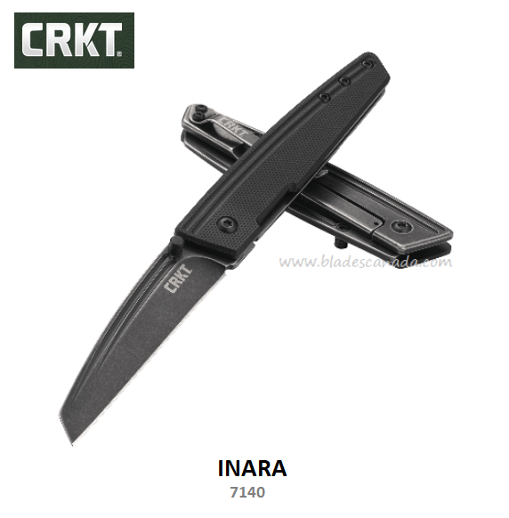 CRKT Inara Framelock Folding Knife, G10 Black, CRKT7140