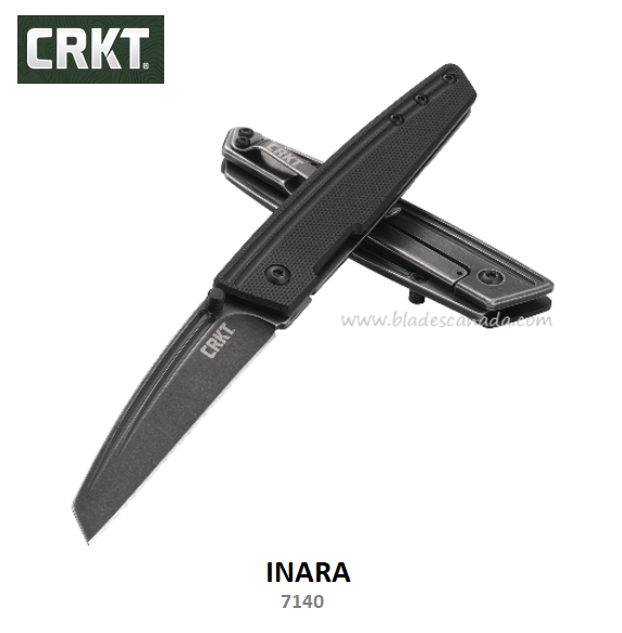 CRKT Inara Framelock Folding Knife, G10 Black, CRKT7140 - Click Image to Close