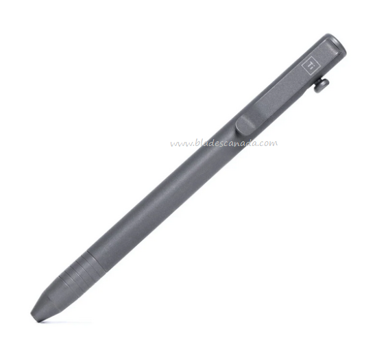 Big Idea Design Slim Bolt Action Pen, Titanium Stonewashed, 735161