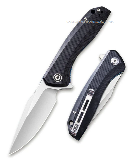 CIVIVI Baklash Flipper Folding Knife, G10 Black, 801C
