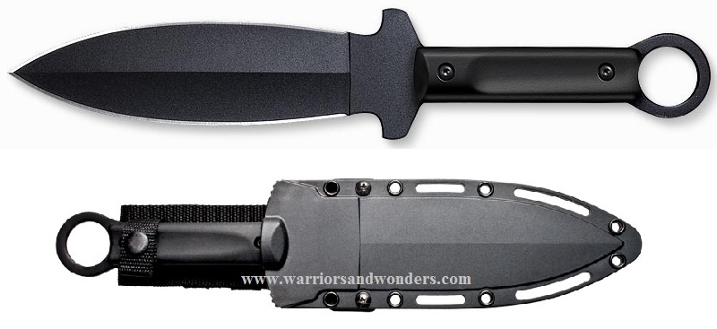 Cold Steel Shanghai Shadow Dagger Fixed Blade Knife, 1055 Carbon, Secure-Ex Sheath, 80PSSK - Click Image to Close