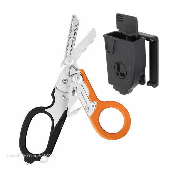 Leatherman Raptor Rescue Folding Sheers, Black and Orange, 832170