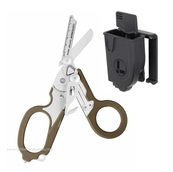 Leatherman Raptor Rescue Folding Sheers, Coyote Tan, 832174