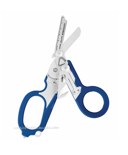 Leatherman Raptor Rescue Shears, Blue, Utility Black Sheath, 832609