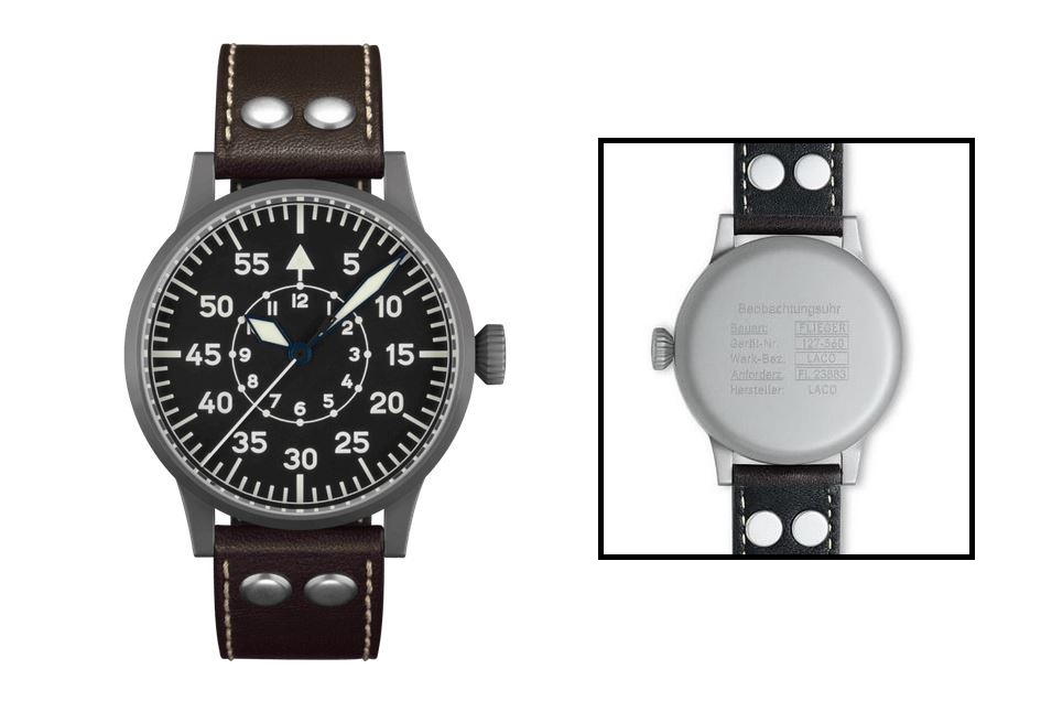 Laco Original Pilot Watch 45mm Handwind Dortmund 861751