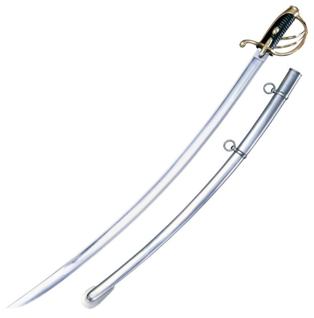 Cold Steel Napoleon Saber Sword, 1055 Carbon Steel, Steel Scabbard, 88NS - Click Image to Close