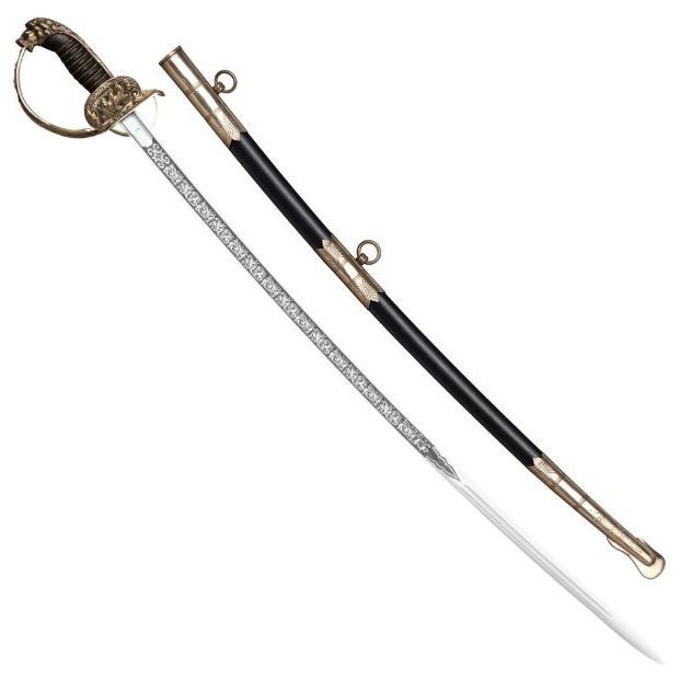 (image for) Cold Steel Napoleon Saber Sword, 1055 Carbon Steel, Steel Scabbard, 88NS
