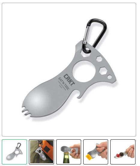 CRKT Eat'N Multi-Tool Spork, Titanium, CRKT9100Ti - Click Image to Close