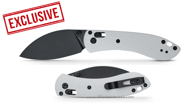 Vosteed Mini Nightshade Folding Knife, Blades Canada Exclusive, Nitro-V Black, G10 White, A0209