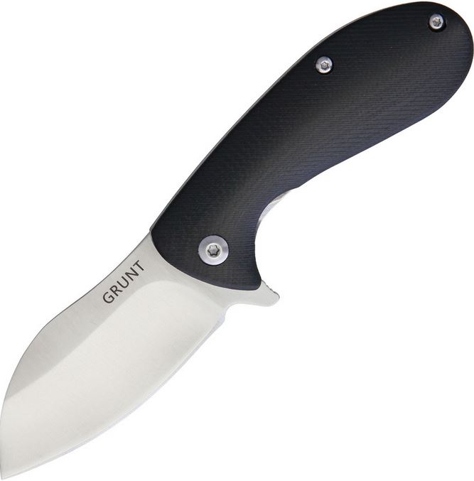 ABKT Tac Grunt Flipper Folding Knife, G10 Black, AB048