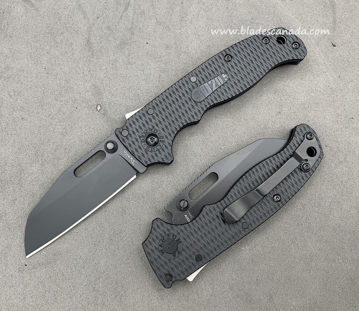 Demko AD20.5 Folding Knife, AUS10A Shark Foot DLC, Grivory Black 205F22B