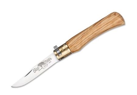 Antonini Old Bear Small Folding Knife, Stainless, Olive Wood, ANT930717LU