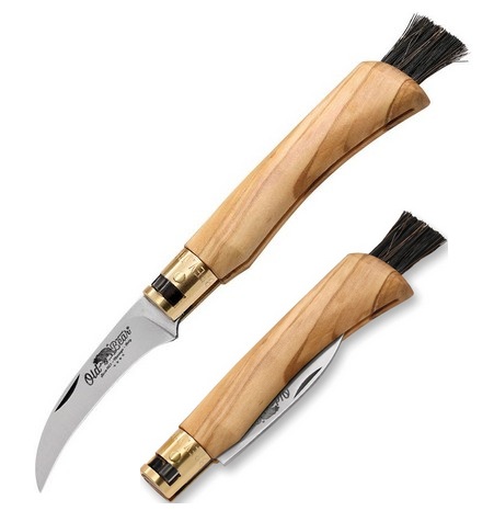 Old Bear Mushroom Folding Knife, Stainless, Olive Wood, ANT938719LU