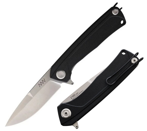 Acta Non Verba Z100 Flipper Folding Knife, Sleipner SW, G10 Black, ANVZ100-008 Acta Non Verba Z100 Flipper Folding Knife, Sleipner SW, G10 Black, ANVZ100-008