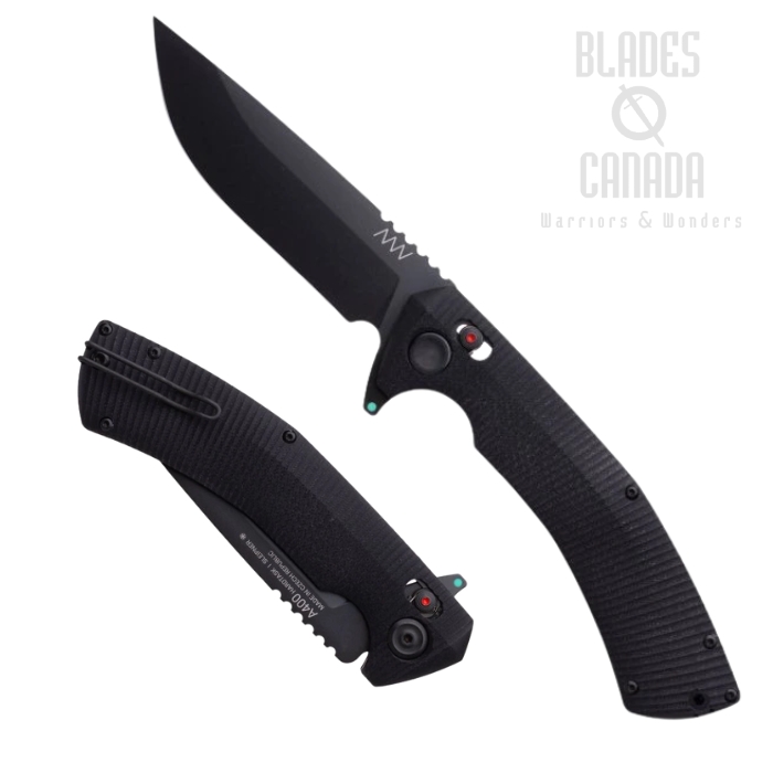 Acta Non Verba A400 BB A-lock Folding Knife, Sleipner Black, G10 Black, ANVA400-001