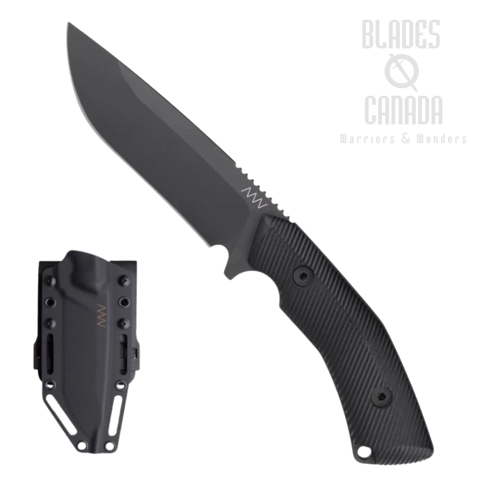 Acta Non Verba M200 HT Fixed Blade Knife, Sleipner Black, G10 Black, Kydex Sheath, ANVM200-001