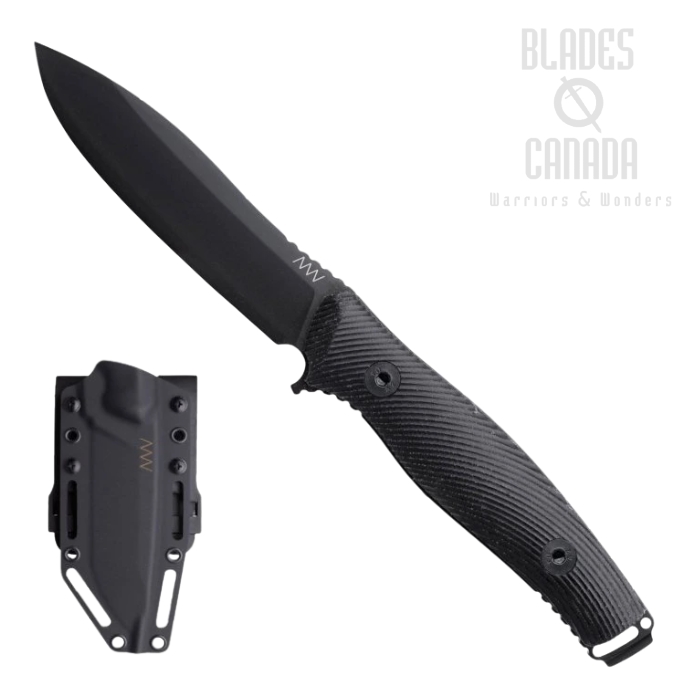 Acta Non Verba M25 Fixed Blade Knife, Sleipner Black, Micarta Black, Kydex Sheath, ANVM25-001