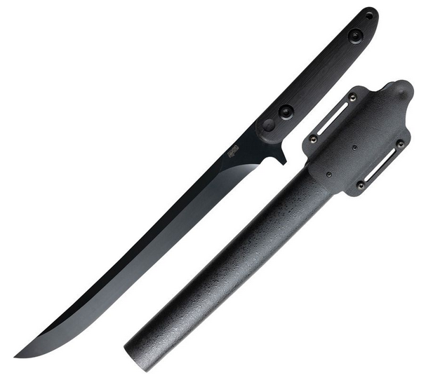 APOC Atrim Survival Fixed Blade Knife, Steel Tanto, G10 Black, DRK35660