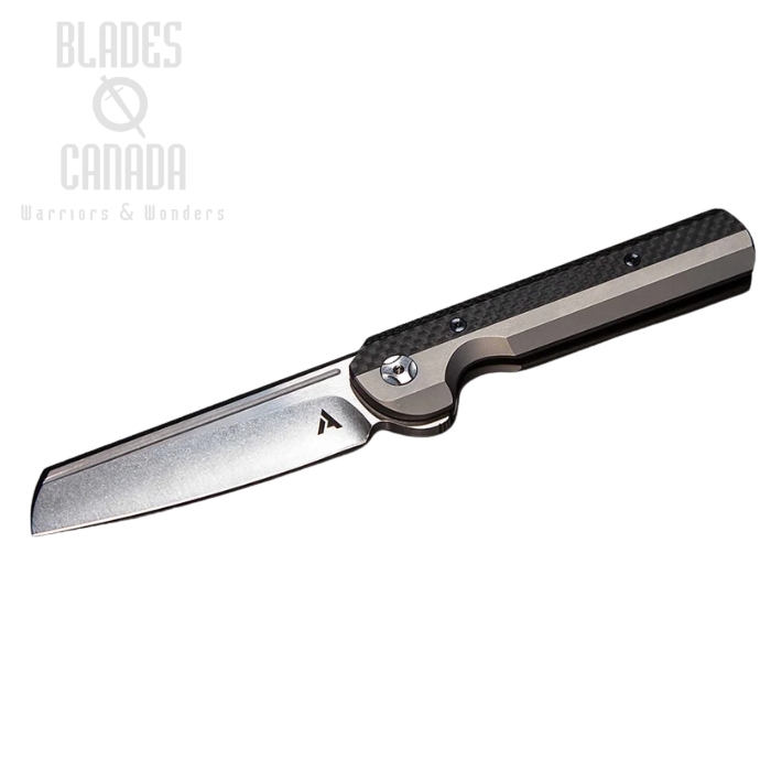 (image for) Arcform Slimfoot Framelock Folding Knife, M390 Satin, Titanium/Carbon Fiber, ARC-0001