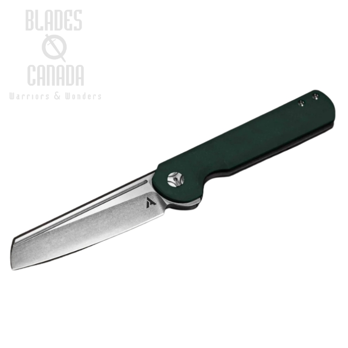(image for) Arcform Slimfoot Framelock Folding Knife, M390 Stonewash, G10 Green/Titanium Grey, ARC-0123