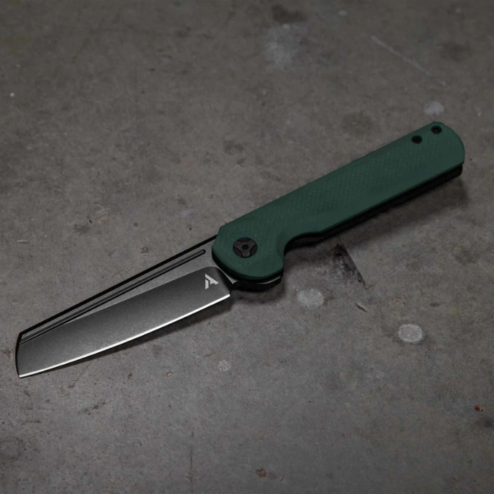Arcform Slimfoot Framelock Folding Knife, M390 Black, G10 Green/Titanium Black, ARC-0124