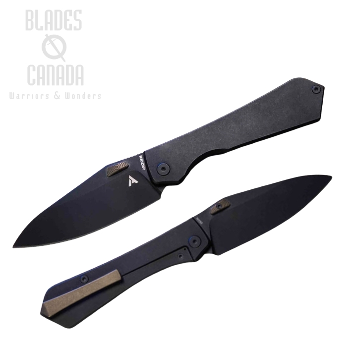 (image for) Arcform Theory Framelock Folding Knife, M390 Black, Titanium Black w/Bronze Accents, ARC-0155