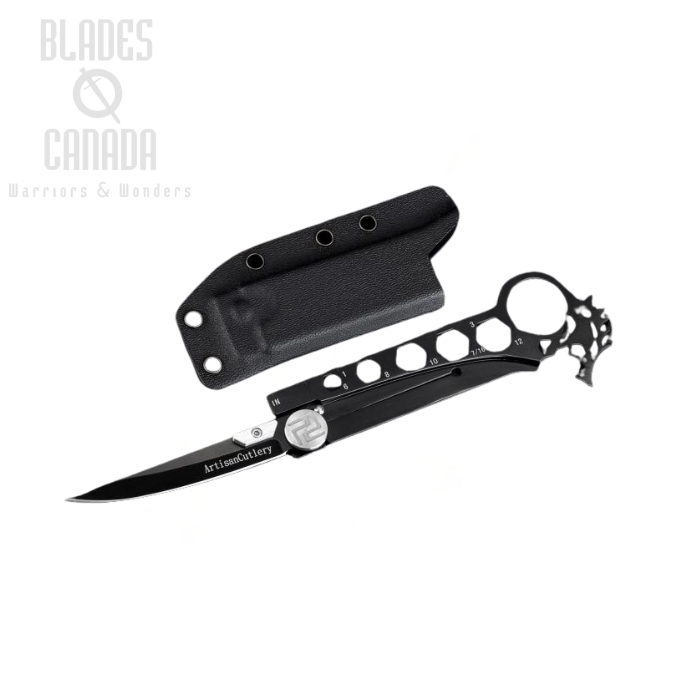 Artisan Cutlery Dragon Folding Knife, AUS 8, Stainless Steel, 1606BK