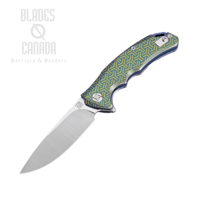Artisan Cutlery Tradition Mini Flipper Framelock Knife, S35VN, Titanium, 1702GSBU02