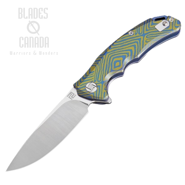 Artisan Cutlery Tradition Mini Flipper Framelock Knife, S35VN, Titanium, 1702GSBU03