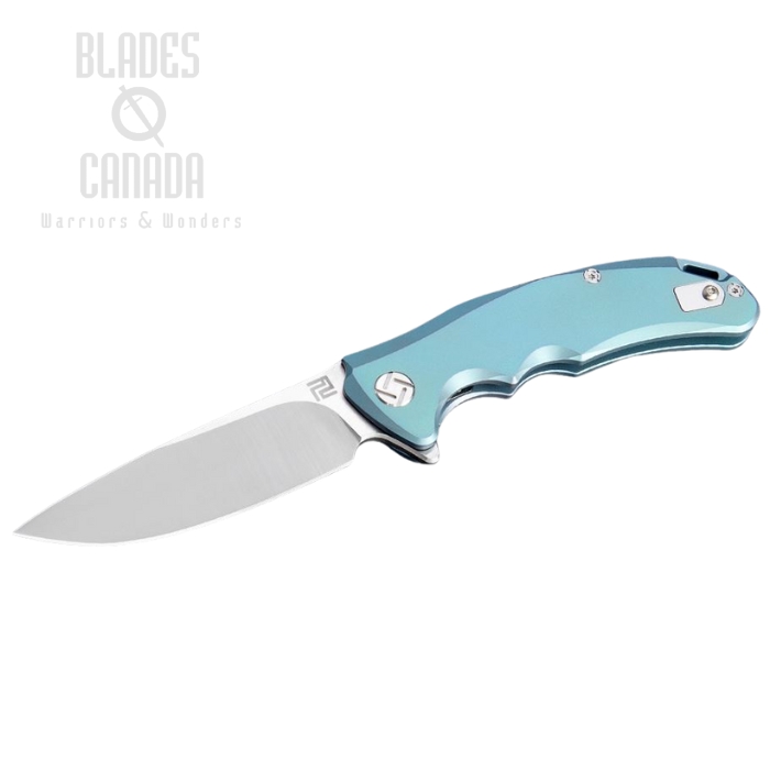 Artisan Cutlery Mini Tradition Flipper Framelock Knife, S35VN, Titanium, 1702GSGN