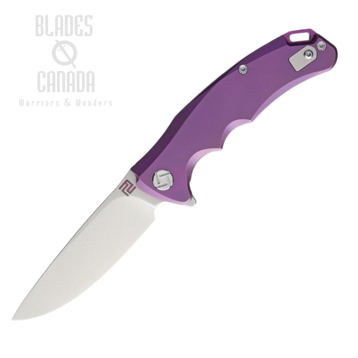 Artisan Cutlery Mini Tradition Flipper Framelock Knife, S35VN, Titanium, 1702GSRE