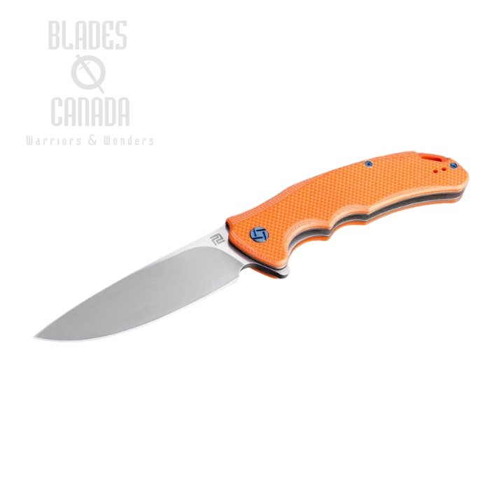 Artisan Cutlery Tradition Flipper Folding Knife, D2, G10 Orange, 1702POE