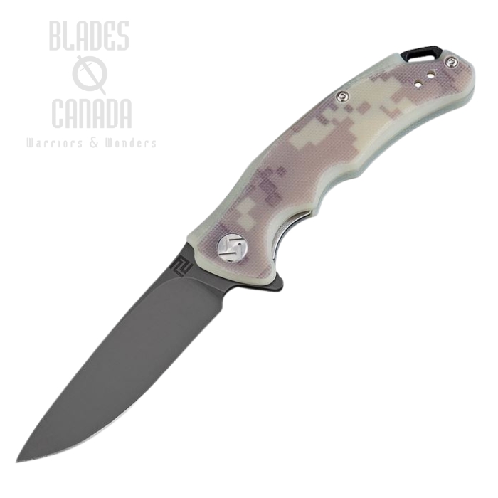 Artisan Tradition Mini Flipper Folding Knife, D2, G10 Camo, 1702PSBCG