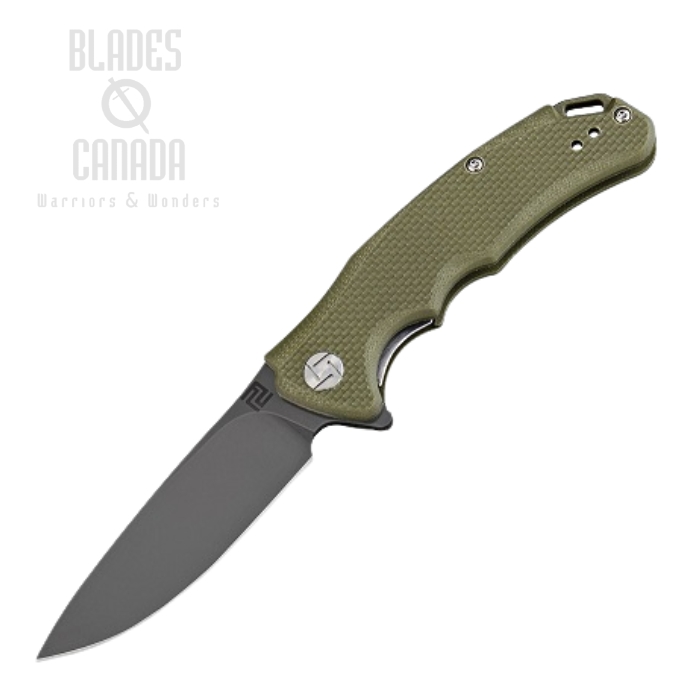 Artisan Tradition Mini Flipper Folding Knife, D2, G10 Green, 1702PSBGN
