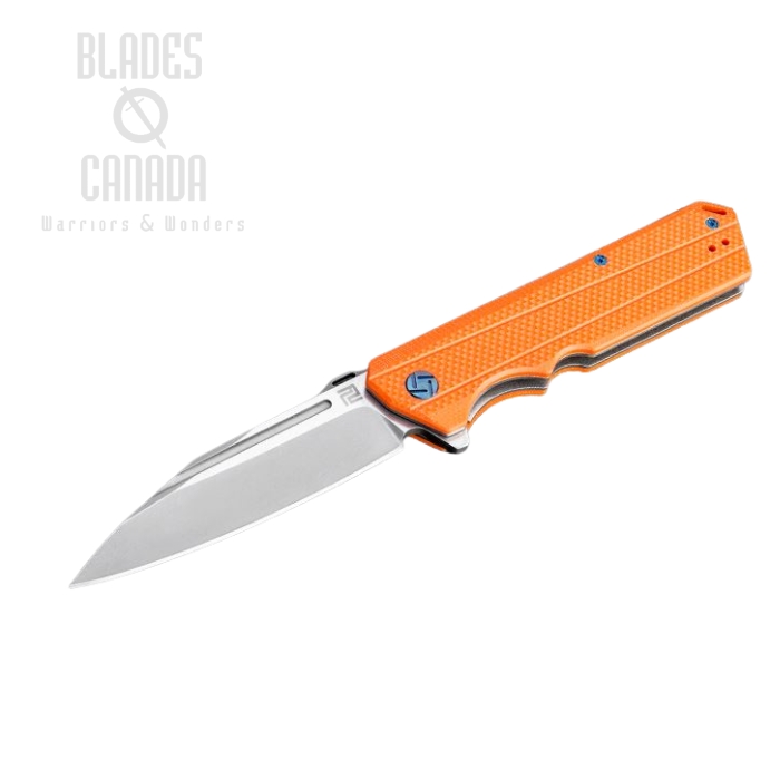 Artisan Cutlery Littoral Flipper Folding Knife, D2, G10 Orange, 1703POE