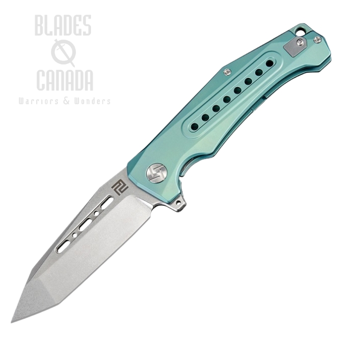 Artisan Cutlery Jungle Flipper Framelock Knife, S35VN Tanto, Titanium, 1705GGNS